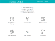 Tablet Screenshot of patchworkandpebbles.com